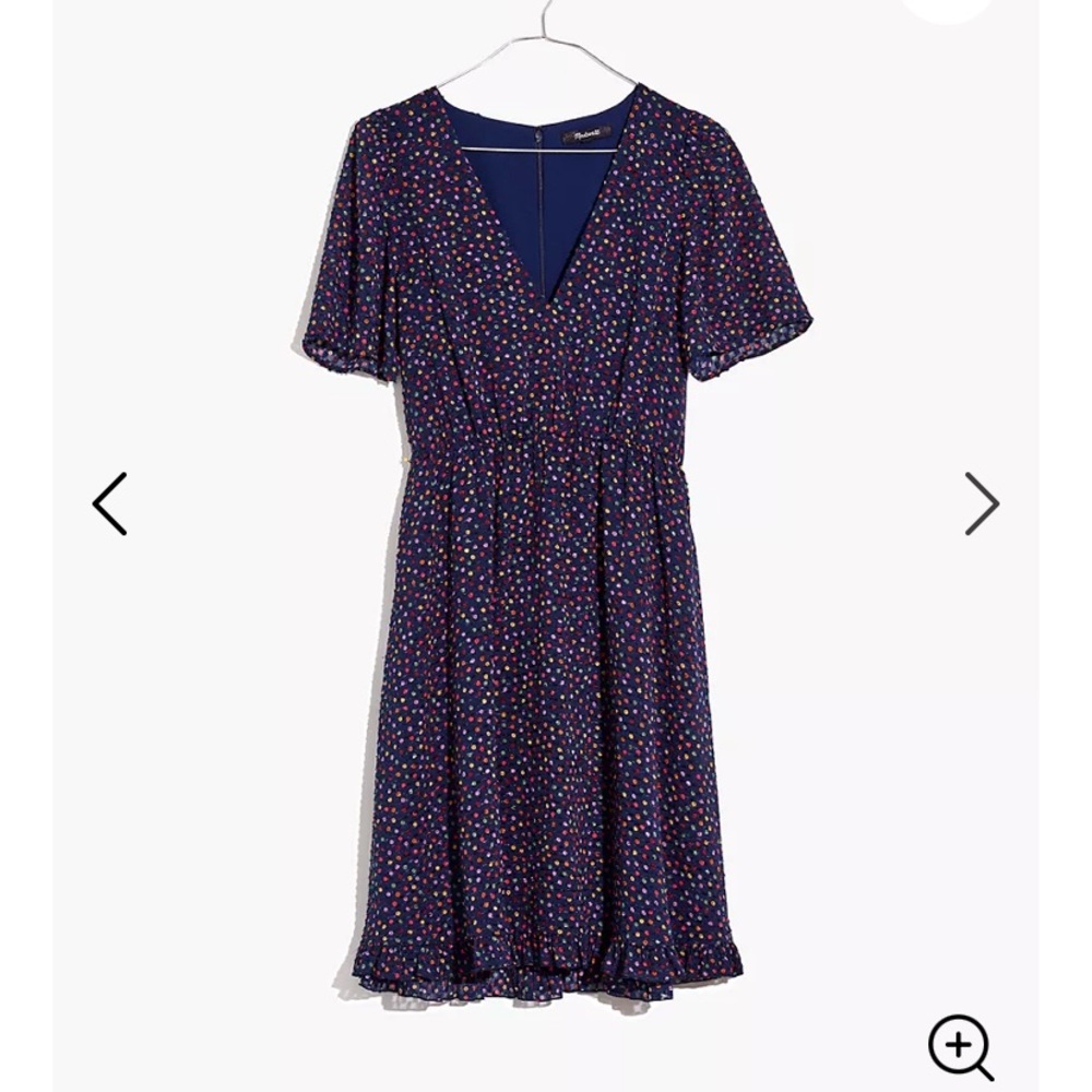 Madewell flutter sleeve sugar dot dress